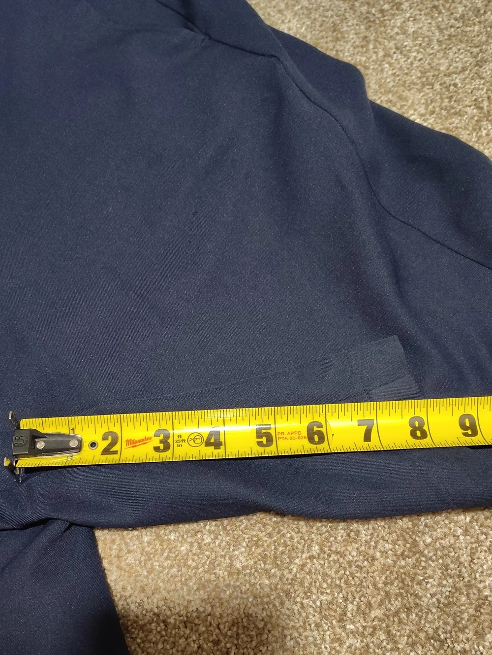 Men's Navy Chino Shorts - 36 In Waist 8 In Inseam